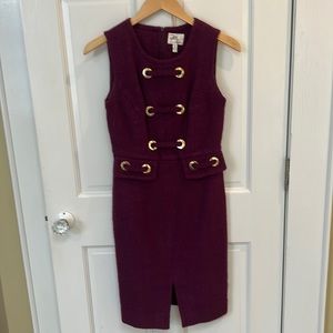 Vintage Milly of New York purple tweed sheath dress size 2